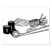 アボカ転がドわさび日本の寿司店 ラバースタンプ (インプリント)