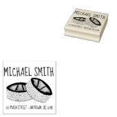 アボカ転がド食日本の食すしグルメ住所 ラバースタンプ (押印)