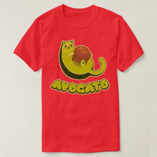 アボガトキャットアボカド Tシャツ (デザイン正面)