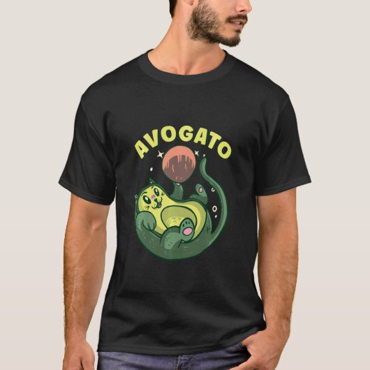 アボガト、メキシコのアボカド猫 Tシャツ (正面)