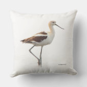 アボケ素晴らしトのアメリカ鳥がビーチを散歩 クッション (裏面)