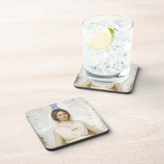 アボット・サイヤーによる天使、ヴィンテージ ビクトリア時代の美術 コースター (右側)