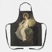 アボット・セイヤーによって岩に座る翼のある姿 エプロン (正面)