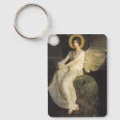 アボット・セイヤーによって岩に座る翼のある姿 キーホルダー (正面)