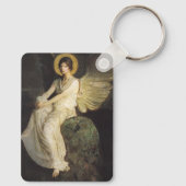 アボット・セイヤーによって岩に座る翼のある姿 キーホルダー (裏面)