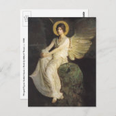 アボット・セイヤーによって岩に座る翼のある姿 ポストカード (正面/裏面)