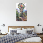 アボット・フラー墓パームツリー上の開花つる植物 キャンバスプリント (インサイチュ (寝室))