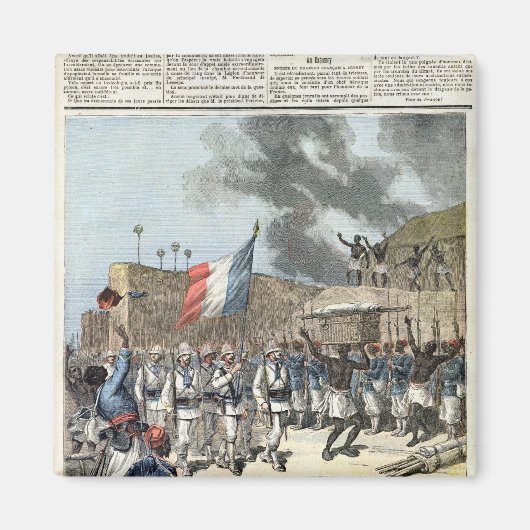 アボメフランスのイに入る国旗 マグネット (正面)