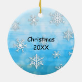 アボメリークリスマスアボカドユーモアの休日 セラミックオーナメント (裏面)