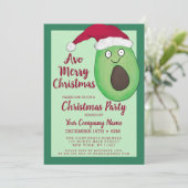 アボメリー引用文アボカドサンタ企業のクリスマス 招待状 (スタンド正面)