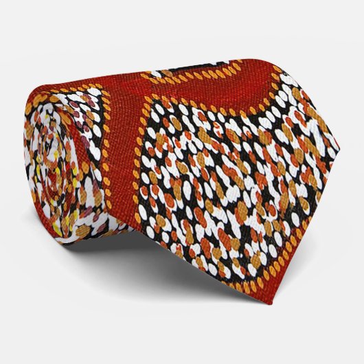 アボリジナルのアートネックタイ威厳のある – 山 ネクタイ (ロール)