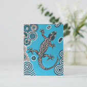 アボリジナルアート, Gecko, 点描画, ドットペイント ポストカード (スタンド正面)