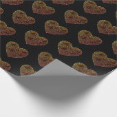 アボリジナルスタイル包装紙ハート ラッピングペーパー (角)