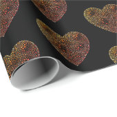 アボリジナルスタイル包装紙ハート ラッピングペーパー (ロールコーナー)
