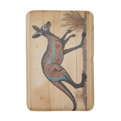 アボリジナルテーマのカンガルー バスマット (正面縦)