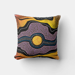 アボリジナルデザインワン装飾用クッション クッション