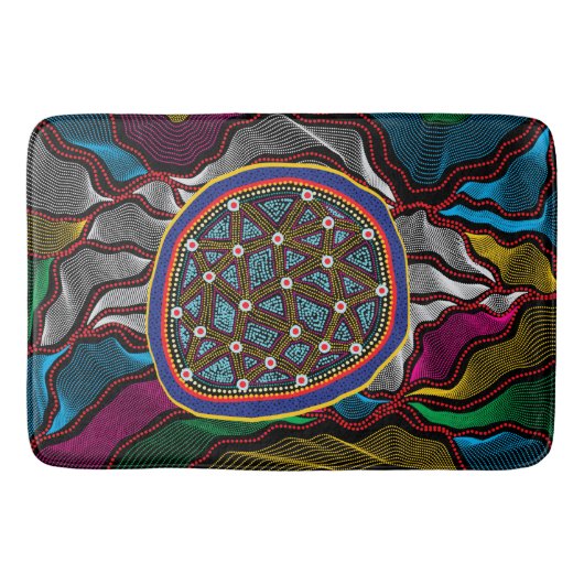アボリジナルデザイン-15バスマット バスマット (正面)