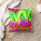 アボリジナル型アート抽象芸術 クッション (ブランケット)