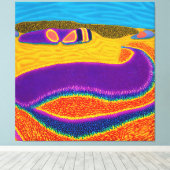 アボリジナル抽象芸術アートVol.02 キャンバスプリント (インサイチュ (ウッドフロア))