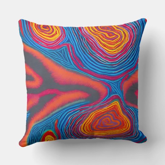 アボリジナル抽象芸術アートVol.03 クッション (裏面)