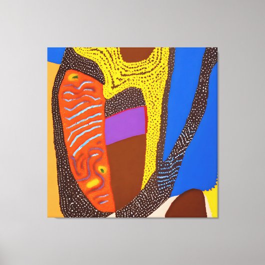 アボリジナル抽象芸術アートVol.09 キャンバスプリント (正面)