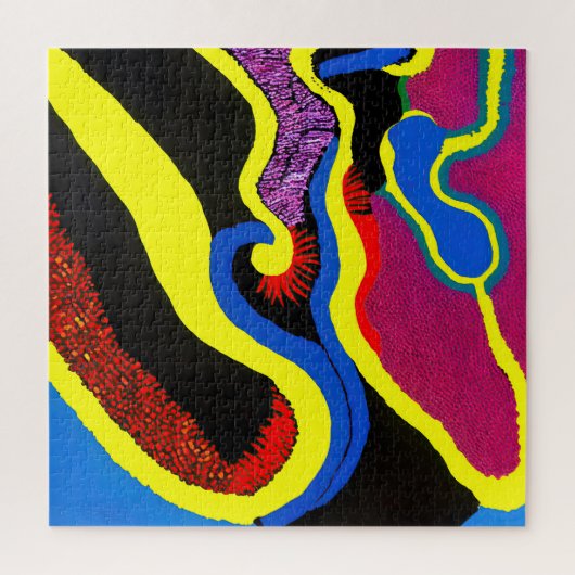 アボリジナル抽象芸術アートVol.11 ジグソーパズル (縦)