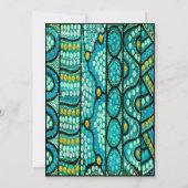 アボリジナル結婚式招待状ザジャーニーブルー 招待状 (裏面)