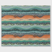 アボリジナル美術スタイルストライプラッピング紙 ラッピングペーパー (フラット)