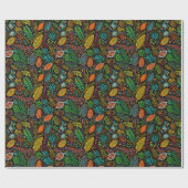 アボリジナル葉アートスタイルラッピング紙 ラッピングペーパー (フラット)