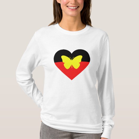 アボリジナル・バタフライ国旗 Tシャツ (正面)