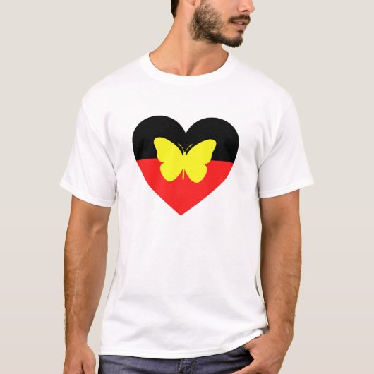 アボリジナル・バタフライ国旗 Tシャツ (正面)