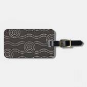 アボリジニのアートストーム ラゲッジタグ (正面横)