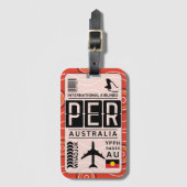 アボリジニのオーストラリアの荷札 ラゲッジタグ (正面縦)
