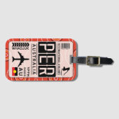 アボリジニのオーストラリアの荷札 ラゲッジタグ (正面横)