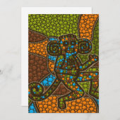 アボリジニのドットアートモンキー シーズンカード (正面/裏面)