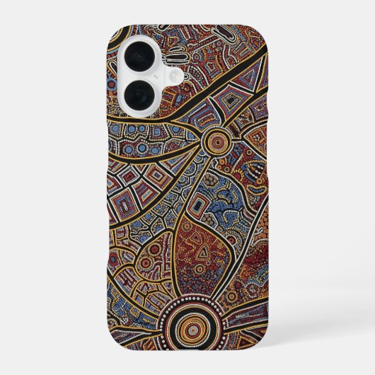 アボリジニアート iPhone 16ケース (裏面)
