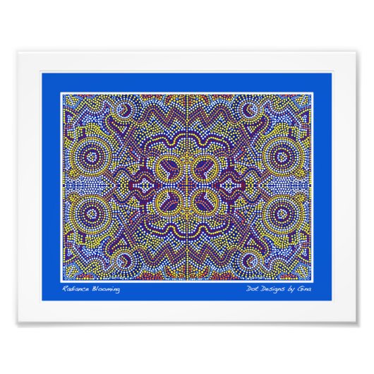 アボリジニインスパイアアのドットデザインby Gina フォトプリント (正面)