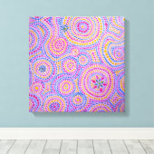 アボリジニインスパイアアプレミアムキャンバスプリント キャンバスプリント (インサイチュ (ウッドフロア))