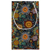 アボリジニスタイル抱き枕花 スモールペーパーバッグ (裏面)