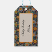 アボリジニスタイル花ギフトラベル ギフトタグ (正面)