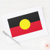 アボリジニ国旗のシール 長方形シール (封筒)