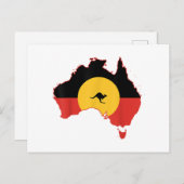 アボリジニ国旗Tシャツオーストラリア国旗のギフトfor Au シーズンポストカード (正面/裏面)