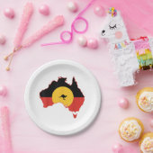 アボリジニ国旗Tシャツオーストラリア国旗のギフトfor Au ペーパープレート (パーティー)