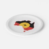 アボリジニ国旗Tシャツオーストラリア国旗のギフトfor Au ペーパープレート (アングル)