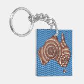 アボリジニ絵画ア キーホルダー (正面左)