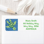 アボリジニ絵画ウムのカメ ラベル (インサイチュ)