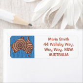 アボリジニ絵画ウムの地図 ラベル (インサイチュ)