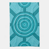 アボリジニ絵画ウム キッチンタオル (縦)