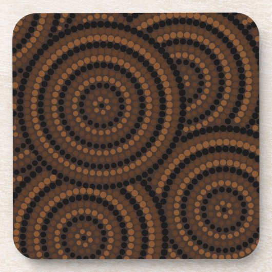アボリジニ絵画ウム コースター (正面)