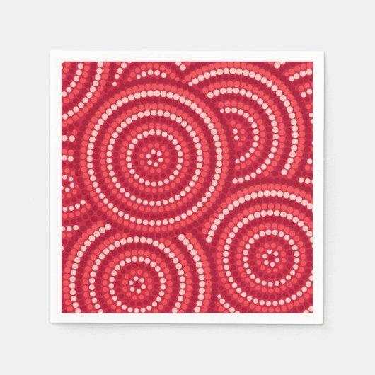 アボリジニ絵画ウム スタンダードカクテルナプキン (正面)